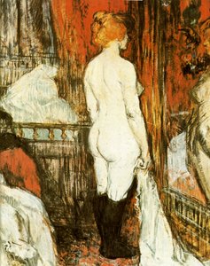 Nude Woman in Front of Her Mirror